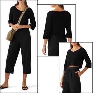 $1075 Stella McCartney 2013 Black Compact Knit Cropped Top size IT 38/2